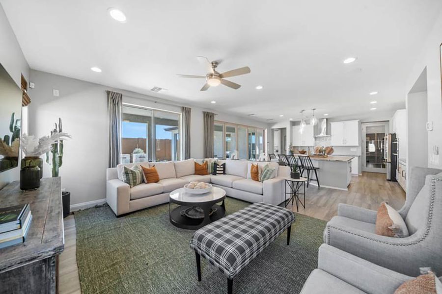 Representative furnished interior of a home built from the Powell by Taylor Morrison in Ovation at Meridian 55+, Queen Creek (Image 6). Representative furnished interior of a home built from the Powell by Taylor Morrison in Ovation at Meridian 55+, Queen Creek (Image 6).