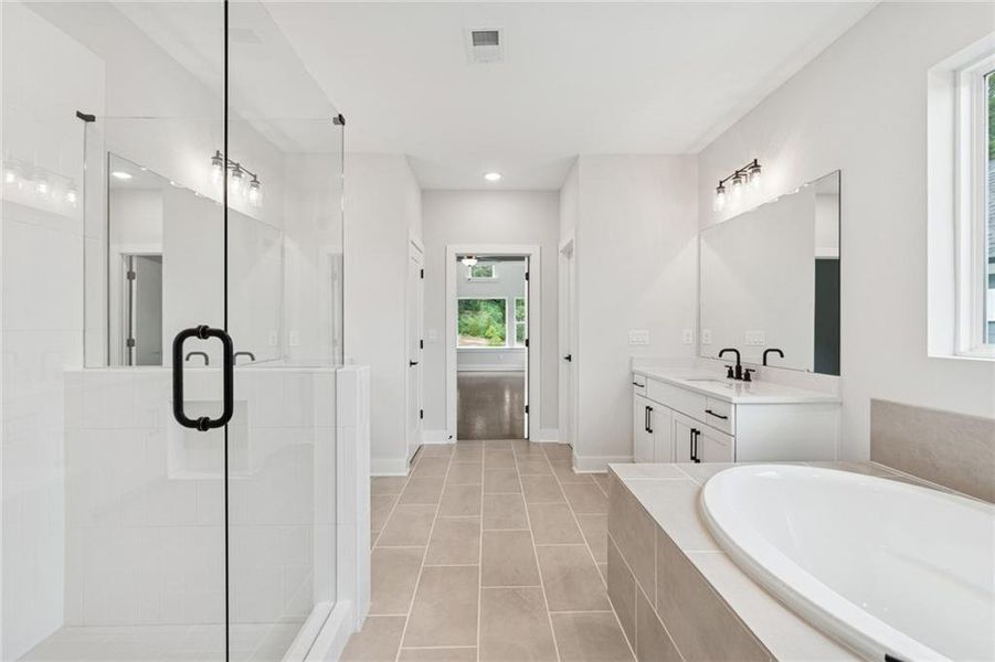 Furnished interior view inside a new home in Settingdown Farms, Cumming (Image 9).