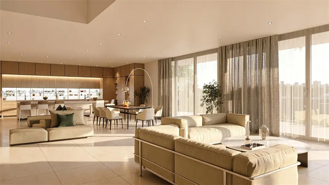 Furnished interior view inside a new home in , Miami (Image 5).