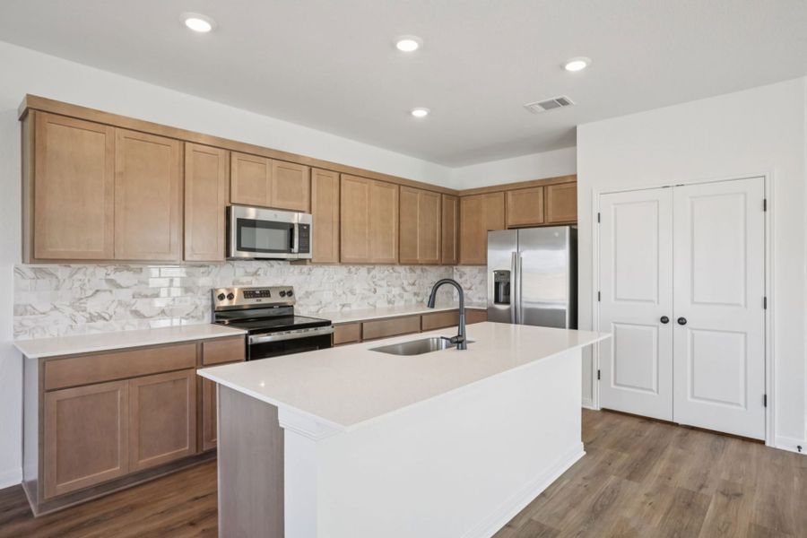 Furnished interior view inside a new home in Crosswinds, Kyle (Image 7).