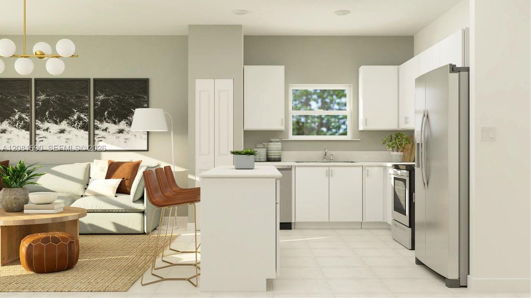 Furnished interior view inside a new home in Altamira, Homestead (Image 6).