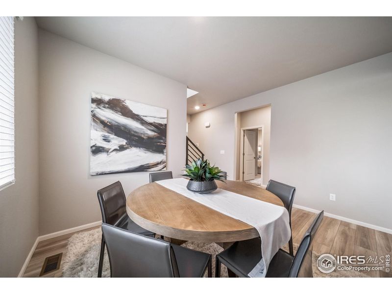 Furnished interior view inside a new home in Thompson River Ranch, Johnstown (Image 30).