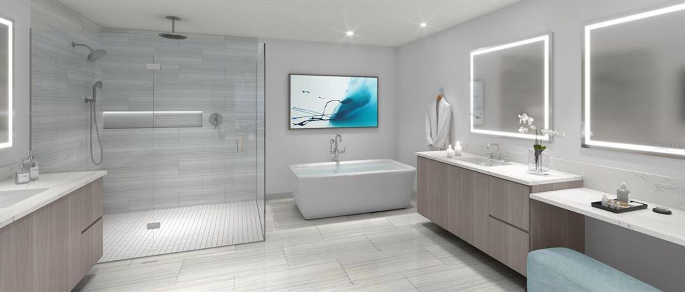 Furnished interior view inside a new home in , Tampa (Image 12).