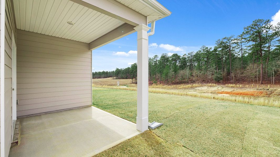 Exterior details and patio area of a home in Highland Hills, Graniteville (Image 2).