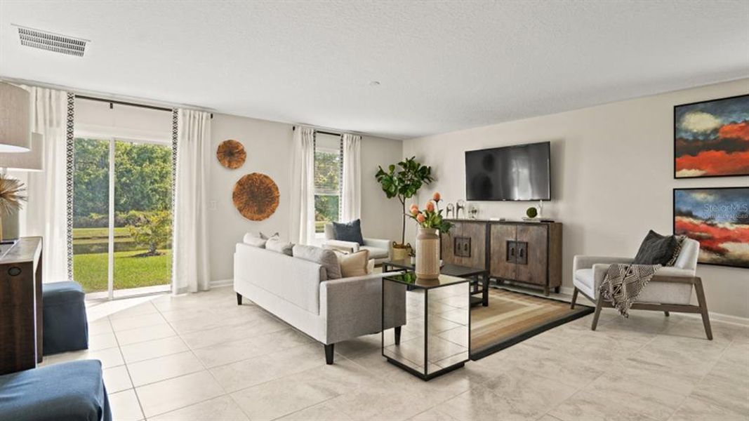 Furnished interior view inside a new home in Knightsbridge, Kissimmee (Image 12). Furnished interior view inside a new home in Knightsbridge, Kissimmee (Image 12).