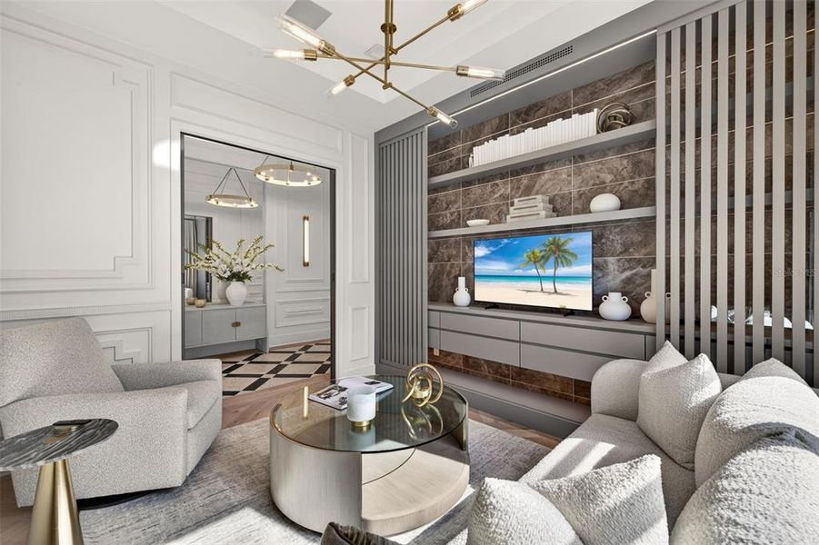 Furnished interior view inside a new home in , Sarasota (Image 13).