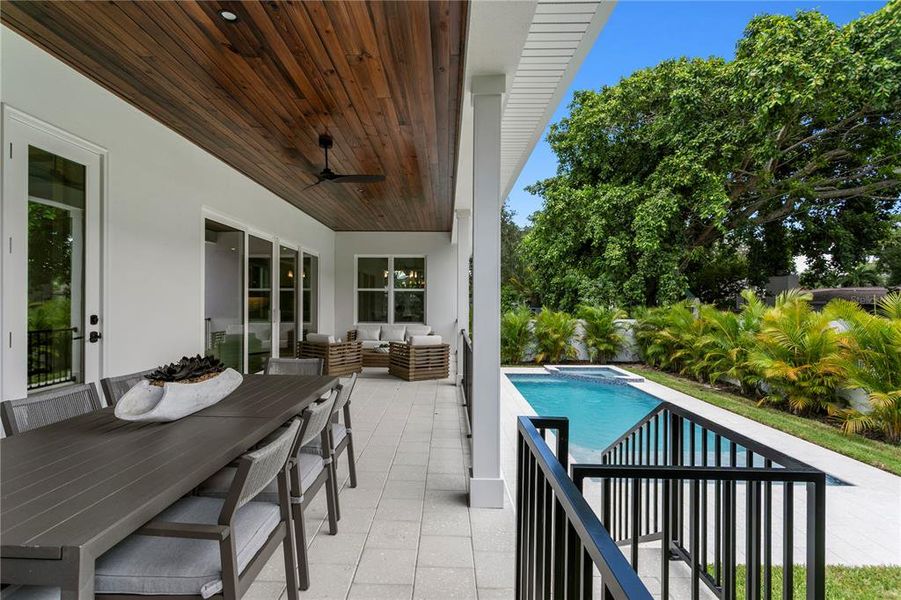 Exterior details and patio area of a home in , Tampa (Image 48).