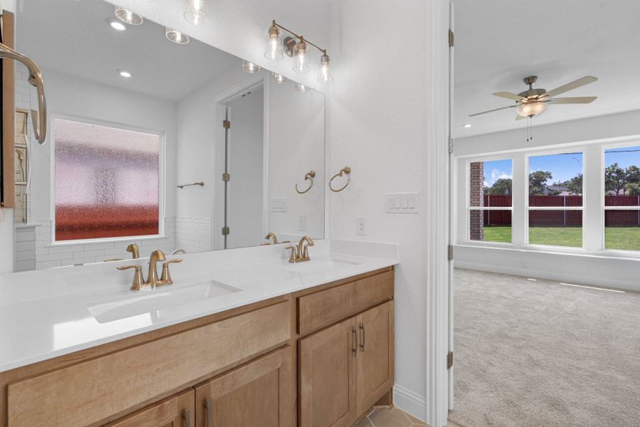 Primary Bath retreat with dual vanities Primary Bath retreat with dual vanities