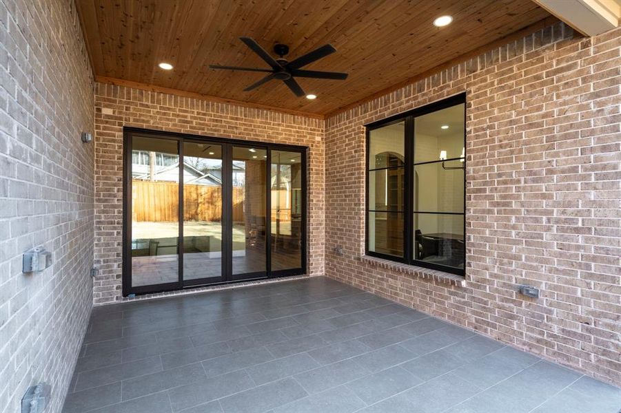 Exterior details and patio area of a home in , Dallas (Image 3). Exterior details and patio area of a home in , Dallas (Image 3).