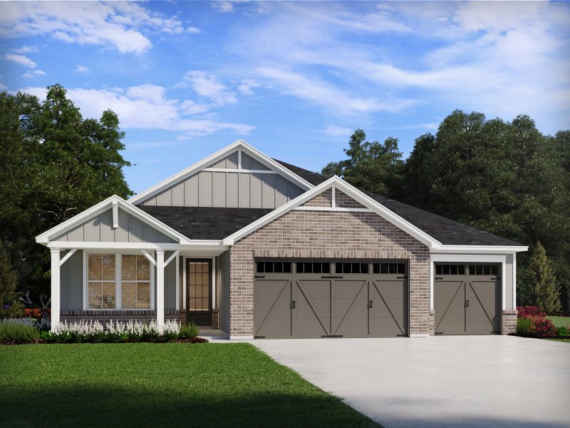 Representative exterior photo of a completed home built from the Foxwood by Meritage Homes in Vines at Mill Creek - Legacy Series, Braselton, GA (Image 2).