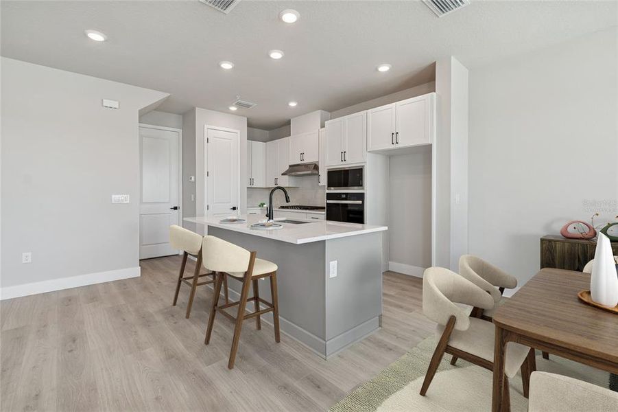 Furnished interior view inside a new home in Emerald Landing at Waterside at Lakewood Ranch – Towns, Sarasota (Image 7).