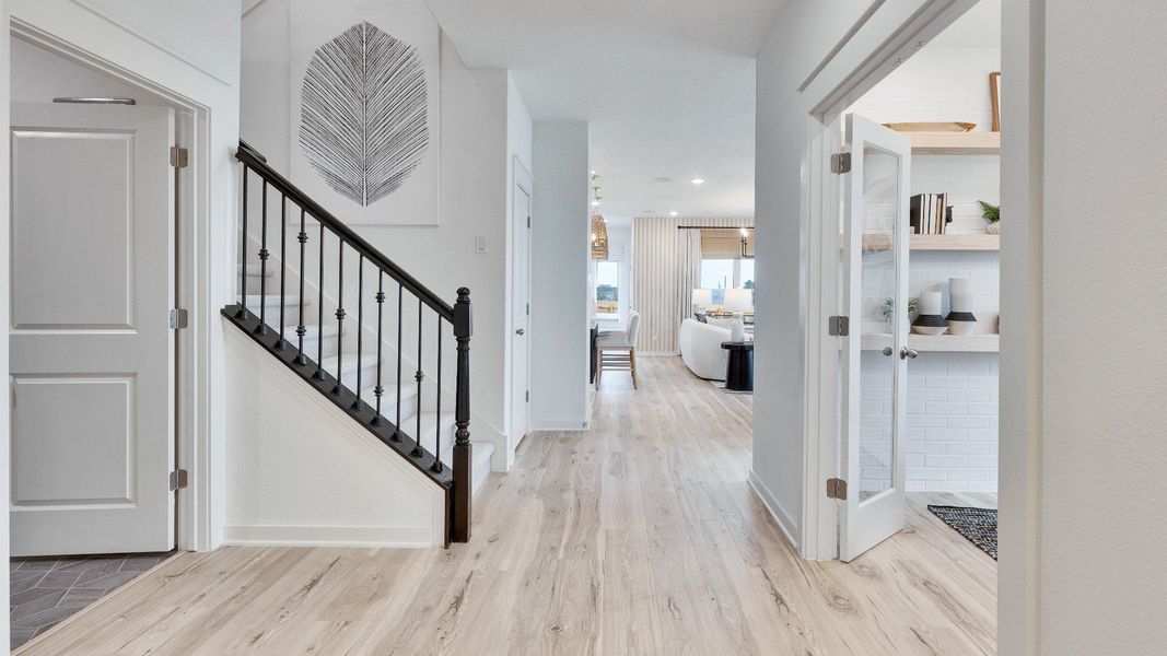 Representative furnished interior of a home built from the Meyerson by DRB Homes in Hunters Glen, Jarrell (Image 45).