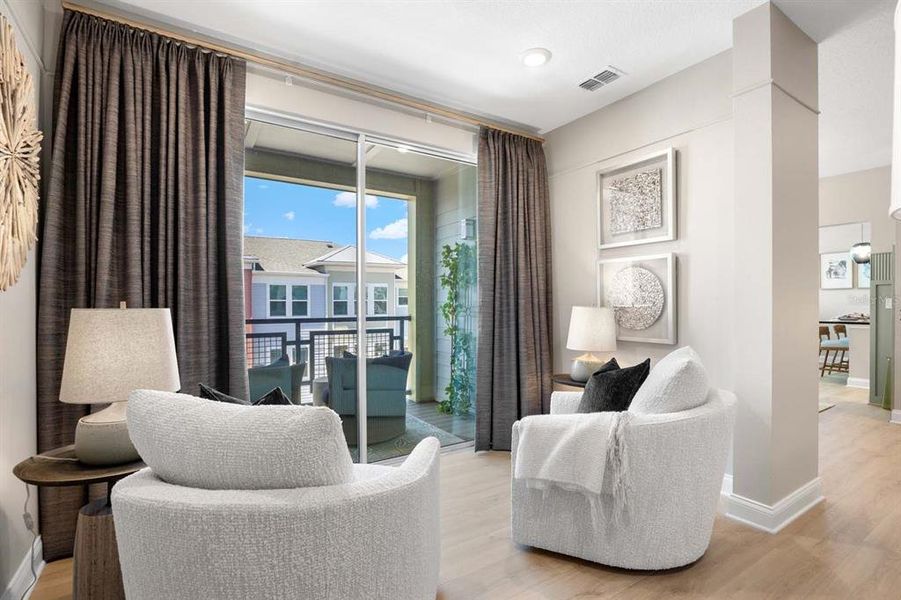Furnished interior view inside a new home in Gatherings® of Lake Nona, Orlando (Image 16).