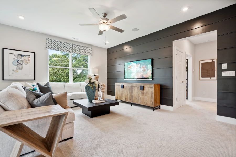 Representative furnished interior of a home built from the Stowe by Tri Pointe Homes in Seven Oaks, Belmont (Image 17).