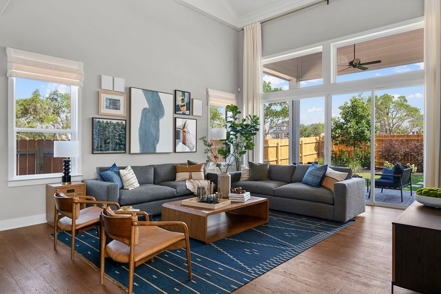 Furnished interior view inside a new home in Arbor Collection at Heritage, Dripping Springs (Image 15).