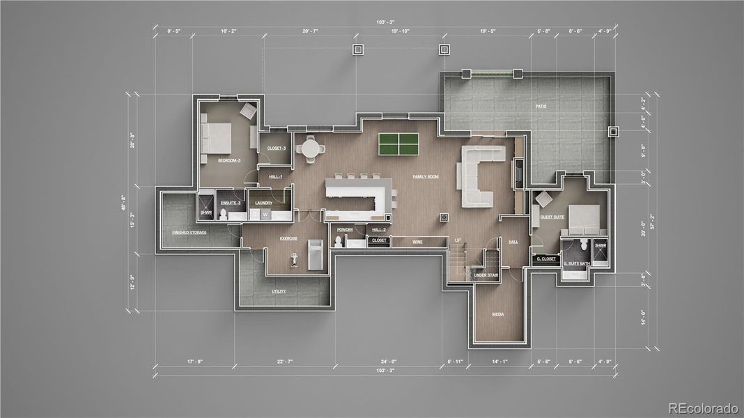 2D floor plan layout of this home in , Tabernash, CO (Image 2).