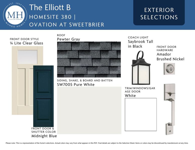 Sample of building materials used in homes in Ovation at Sweetbrier, Durham (Image 4). Sample of building materials used in homes in Ovation at Sweetbrier, Durham (Image 4).