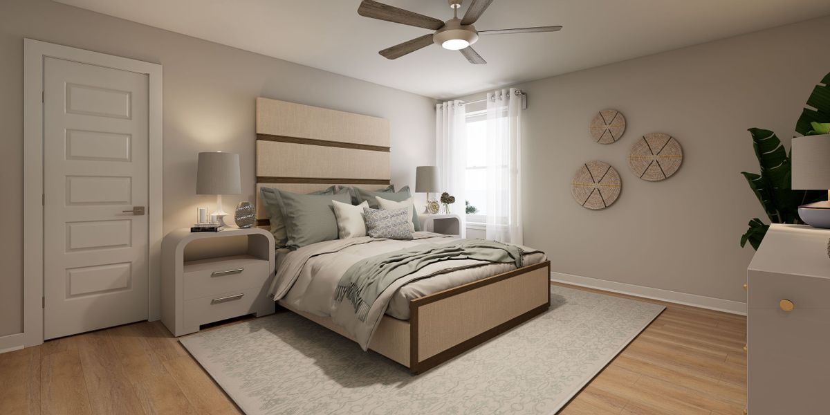 Representative furnished interior of a home built from the The Timmons by David Weekley Homes in Crosscreek Walk  – Courtyard, Charleston (Image 5).
