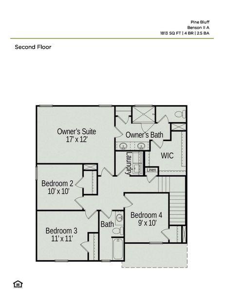 Benson II 2nd Floor Layout w/4th Bedroom