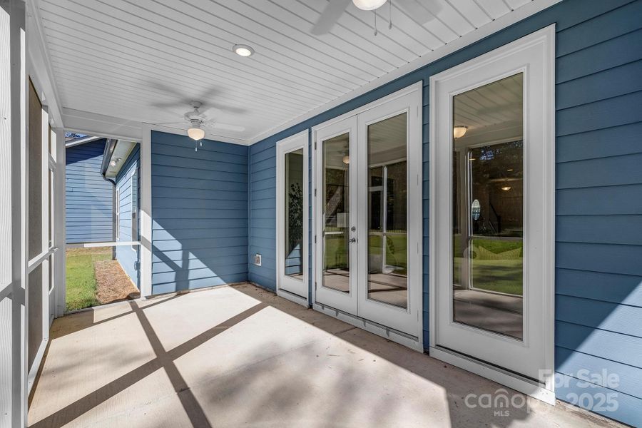 Exterior details and patio area of a home in Stonebridge Fairways, Monroe (Image 3).