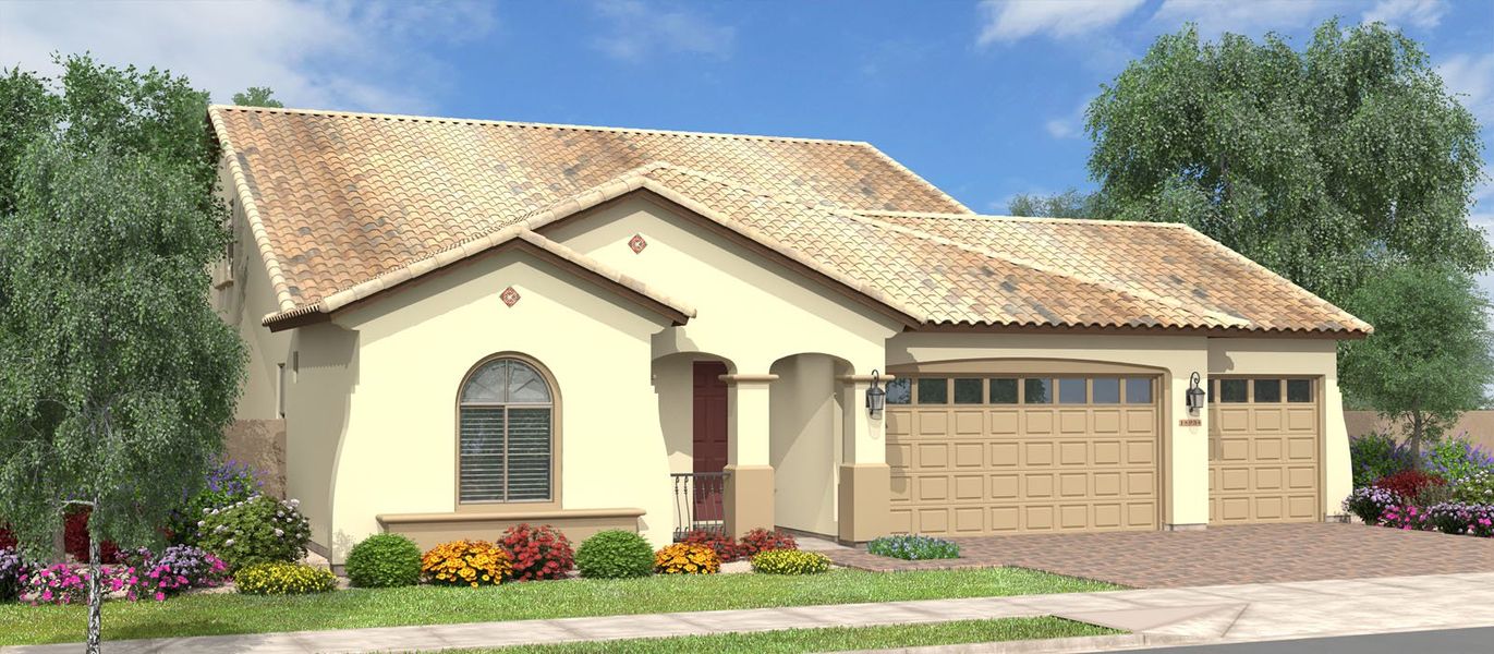 Representative exterior photo of a completed home built from the Pelican Bay Super Garage w/Loft by Fulton Homes in Sonoma Coast at Escalante, Surprise, AZ (Image 2). Representative exterior photo of a completed home built from the Pelican Bay Super Garage w/Loft by Fulton Homes in Sonoma Coast at Escalante, Surprise, AZ (Image 2).
