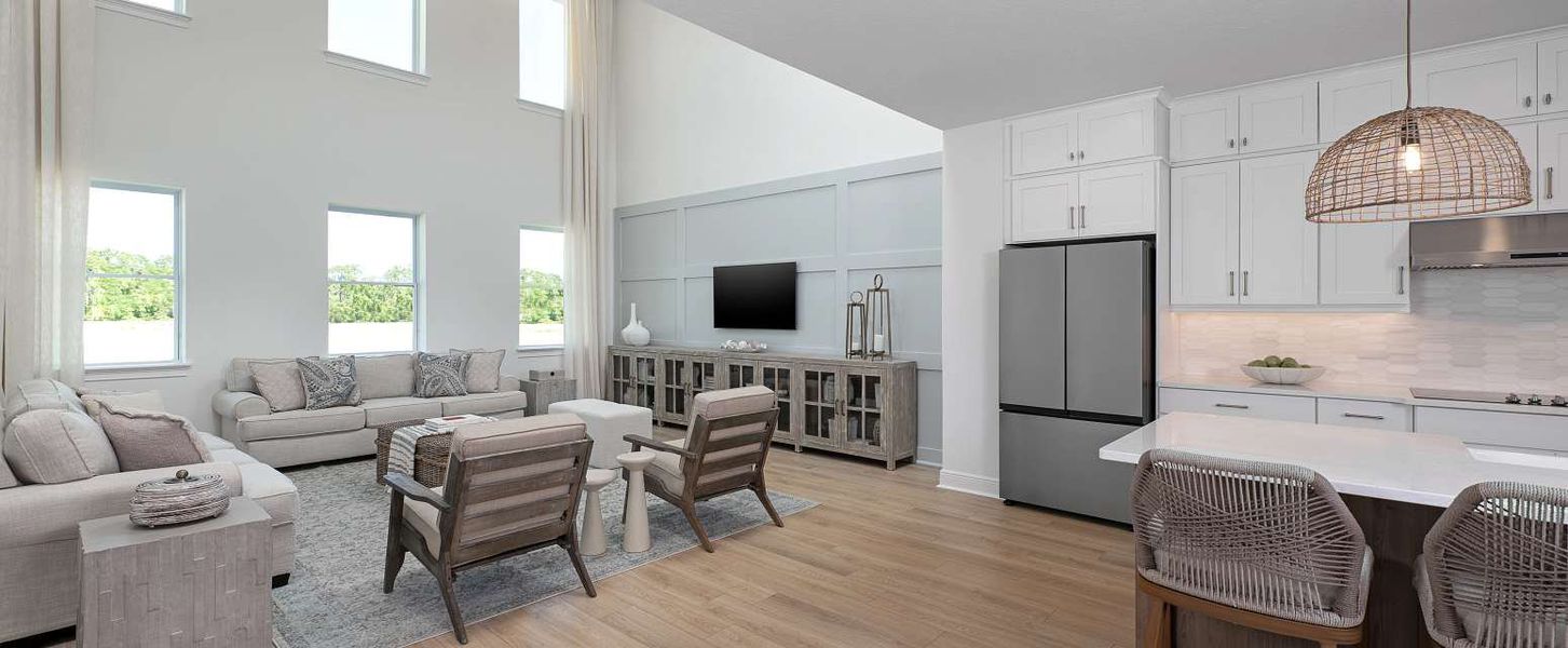 Representative furnished interior of a home built from the Duval II by Ashton Woods in Northlake Traditional, Winter Garden (Image 21).