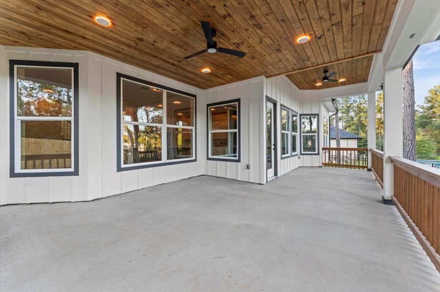 Backyard covered porch for outdoor living