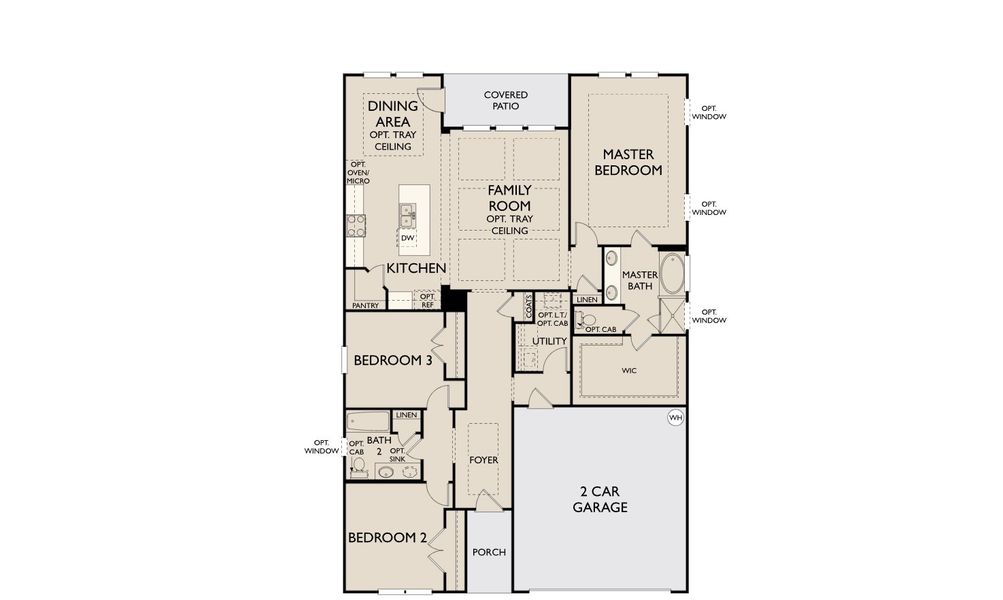 2D floor plan layout for the Victoria by Ashton Woods in Megan's Landing 50's, Castroville, TX (Image 4).