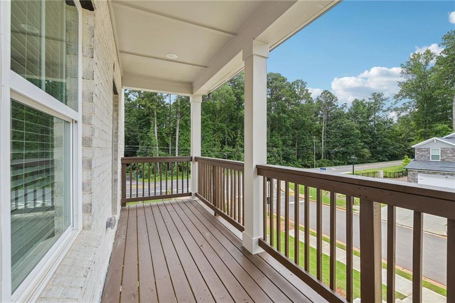 Exterior details and patio area of a home in Martin Springs - Highland Series, Lawrenceville (Image 4).