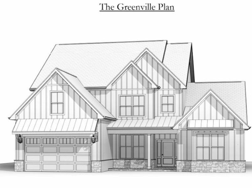 Exterior rendering of this home design in , Fort Mill, SC (Image 1).