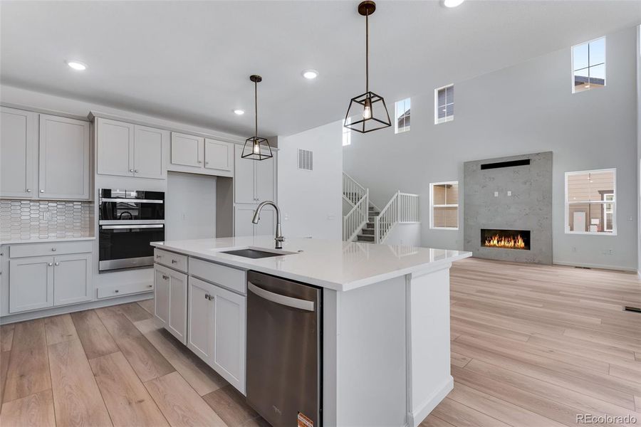 Furnished interior view inside a new home in Prelude at The Aurora Highlands, Aurora (Image 8). Furnished interior view inside a new home in Prelude at The Aurora Highlands, Aurora (Image 8).