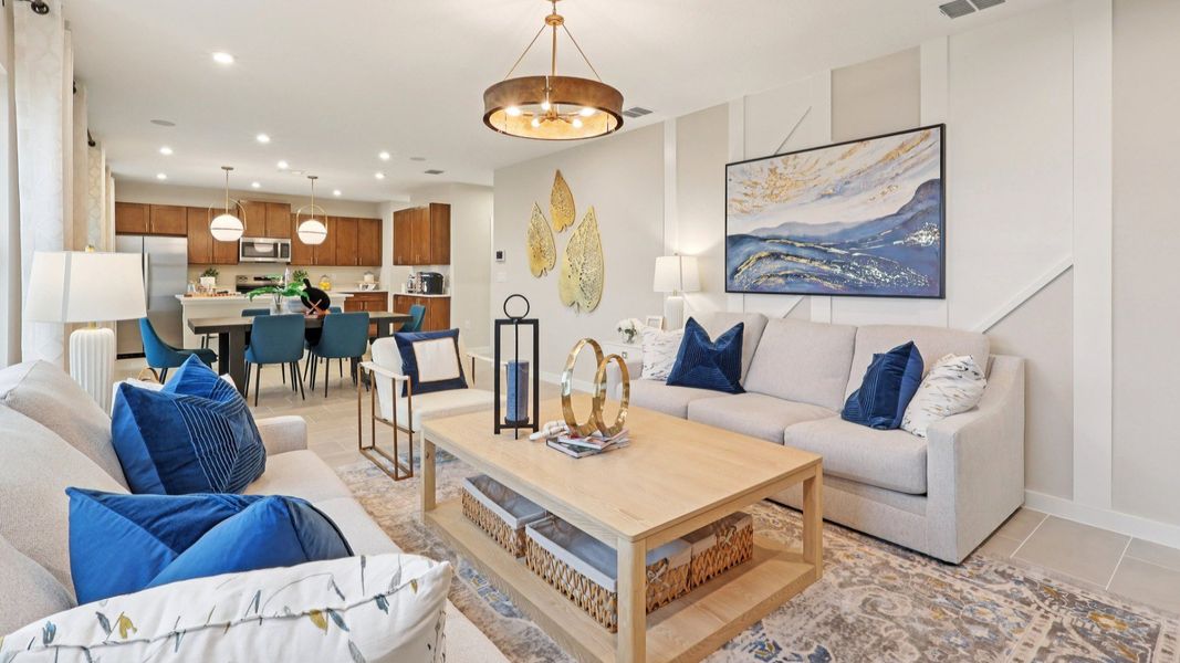 Furnished interior view inside a new home in Hamilton Bluff, Haines City (Image 11). Furnished interior view inside a new home in Hamilton Bluff, Haines City (Image 11).