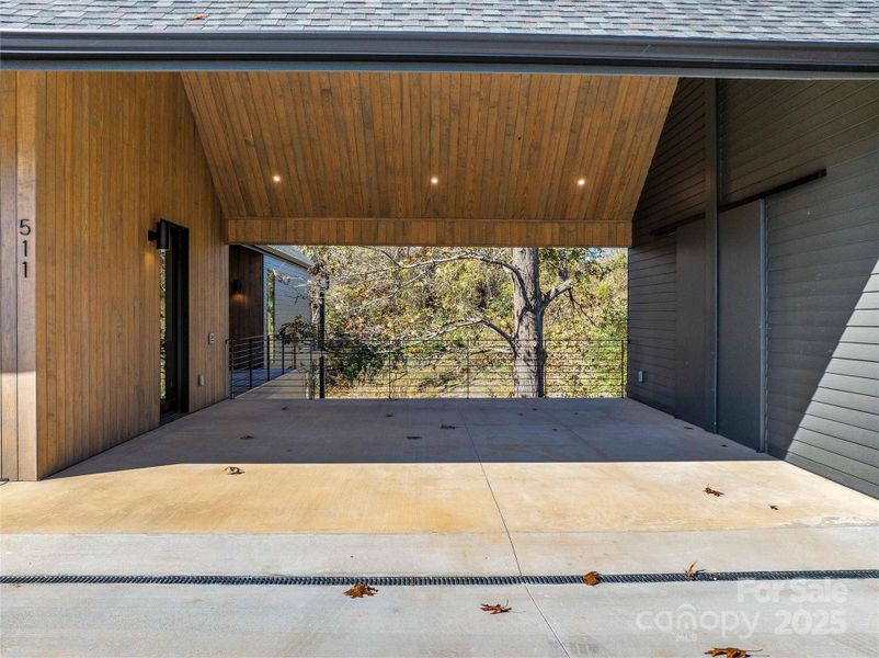 Exterior details and patio area of a home in , Asheville (Image 30).