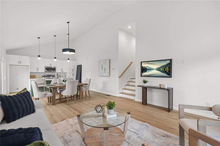 Furnished interior view inside a new home in , Atlanta (Image 10).