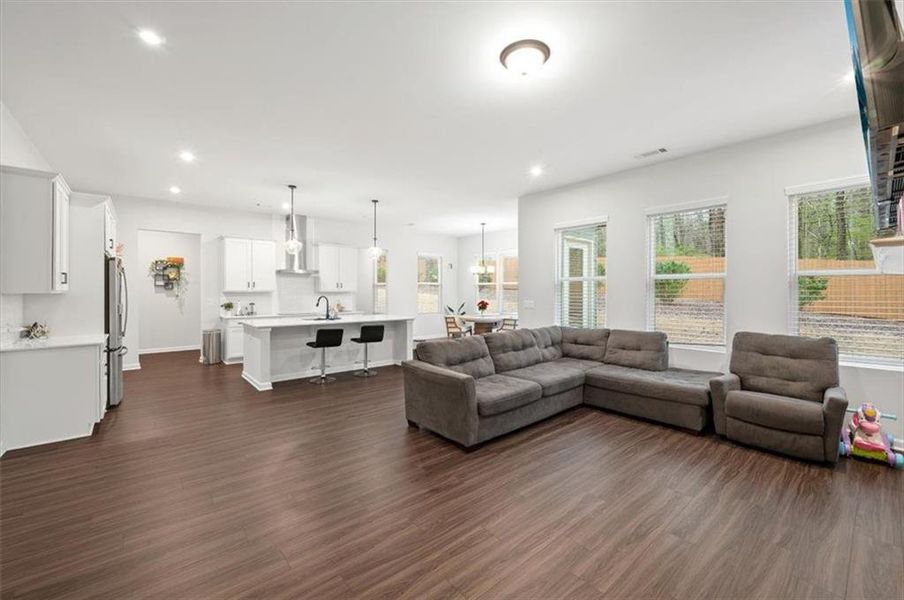 Furnished interior view inside a new home in Enclave at Edgewater, Holly Springs (Image 11).