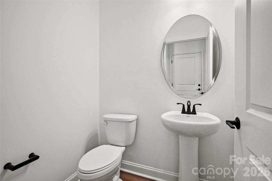 Hallway powder room