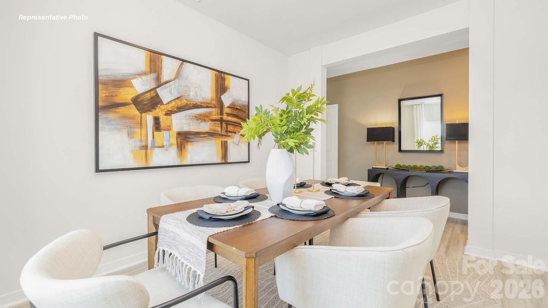 Furnished interior view inside a new home in Calvin Creek, Troutman (Image 10).