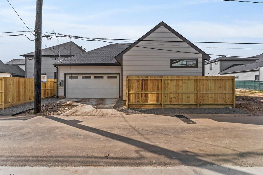 Entrance to the 3 car garage.