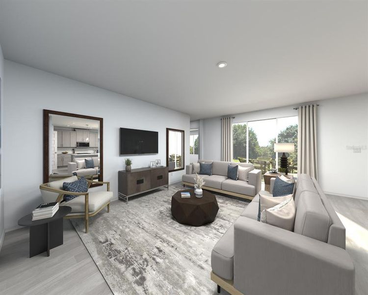 Furnished interior view inside a new home in Oakfield Trails - Signature Series, Parrish (Image 7).