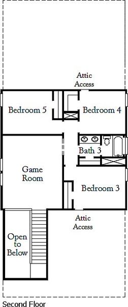 2D floor plan layout for the Jones by Coventry Homes in The Parklands, Santa Clara, TX (Image 4).