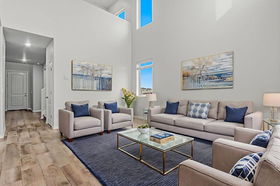 Representative furnished interior of a home built from the Arroyo by View Homes in Verdancia, Horizon City (Image 5).