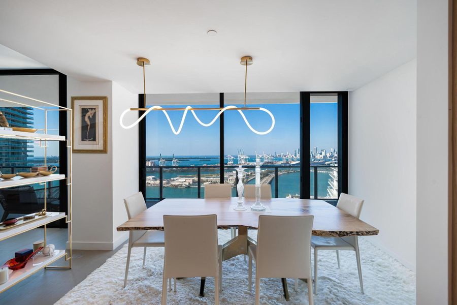 Furnished interior view inside a new home in , Miami Beach (Image 15).