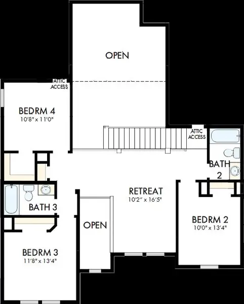 2D floor plan layout of this home in Mantua Point Classics, Van Alstyne, TX (Image 3). 2D floor plan layout of this home in Mantua Point Classics, Van Alstyne, TX (Image 3).