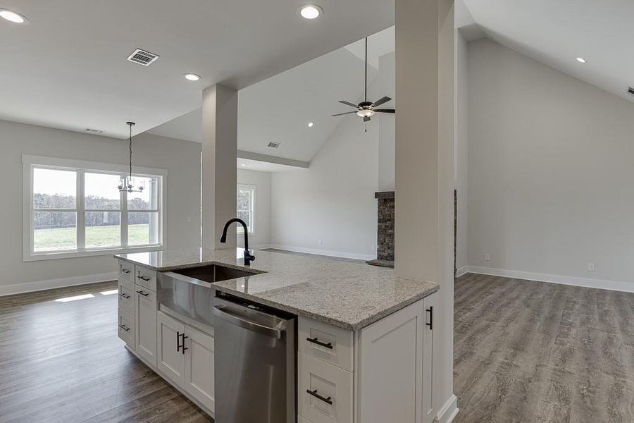 Furnished interior view inside a new home in , Hartwell (Image 11).