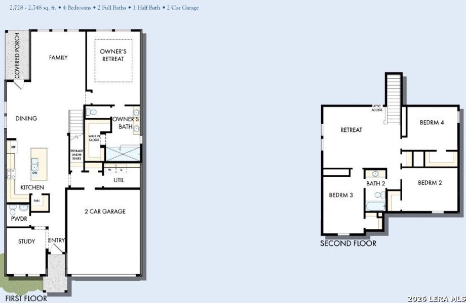 2D floor plan layout of this home in Briggs Ranch – Select Classic Series, San Antonio, TX (Image 2).