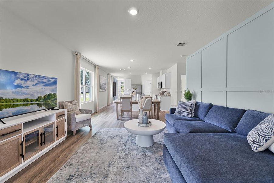 Furnished interior view inside a new home in Campbell Crossing, Port Orange (Image 1). Furnished interior view inside a new home in Campbell Crossing, Port Orange (Image 1).