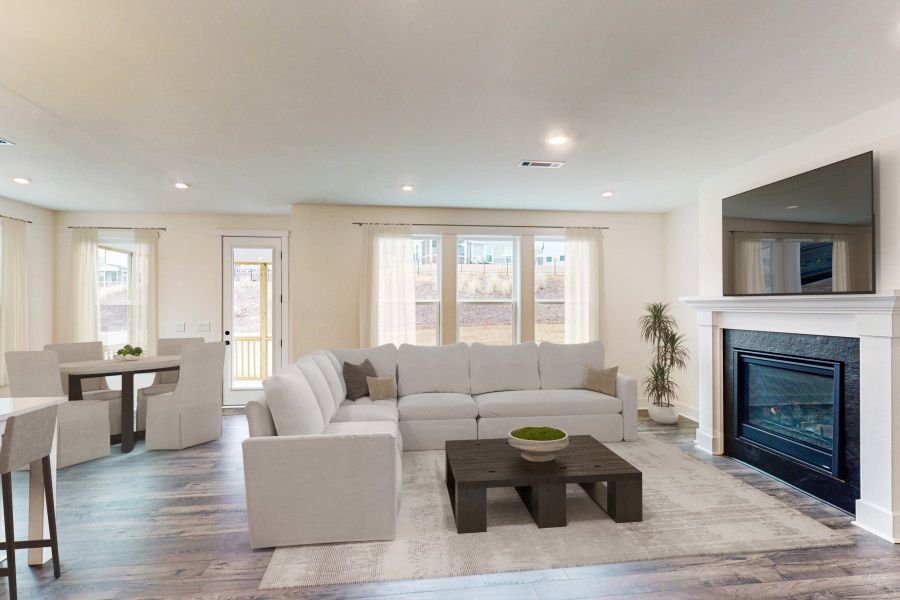 Furnished interior view inside a new home in Friendship Village: Friendship Village Single-Family, Apex (Image 5).