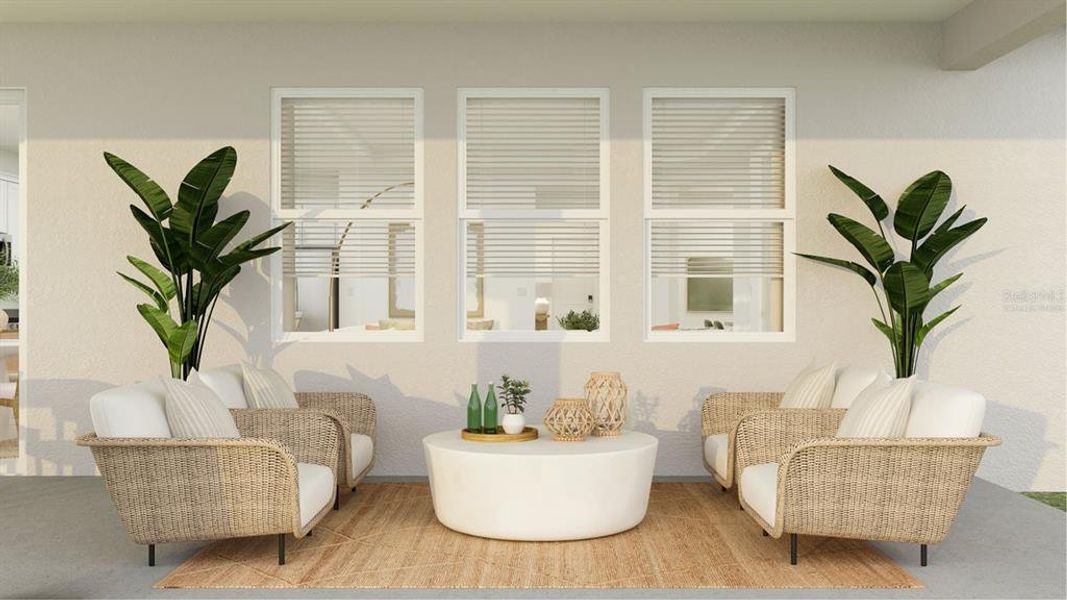 Exterior details and patio area of a home in Meadow Pointe, Groveland (Image 3).