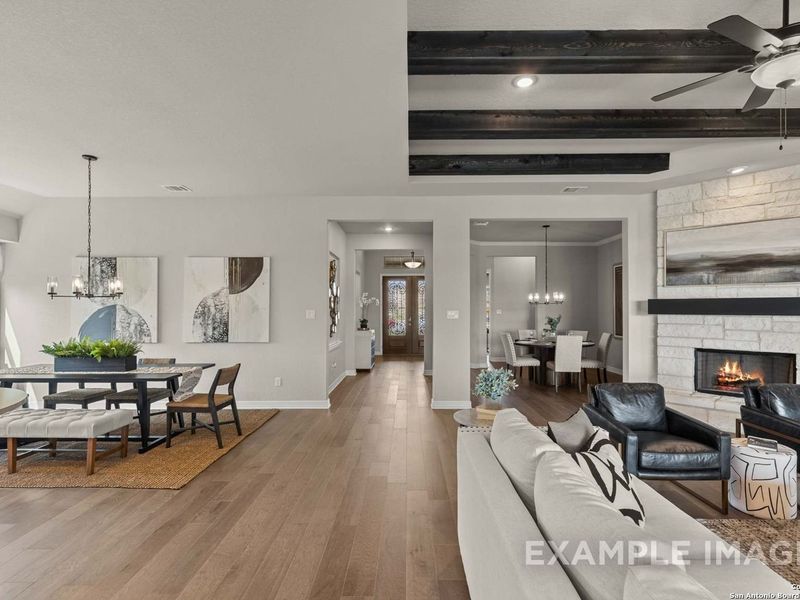 Furnished interior view inside a new home in Potranco Oaks, Castroville (Image 15).