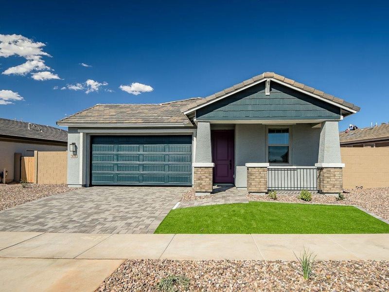Exterior details and patio area of a home in Mesquite at North Creek, Queen Creek (Image 3).